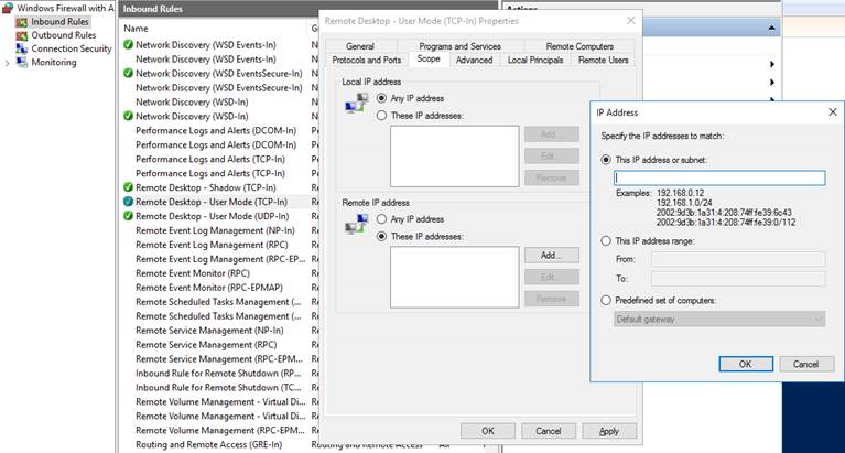 Guest OS firewall