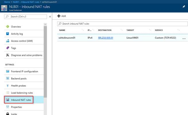 NLB NAT rules