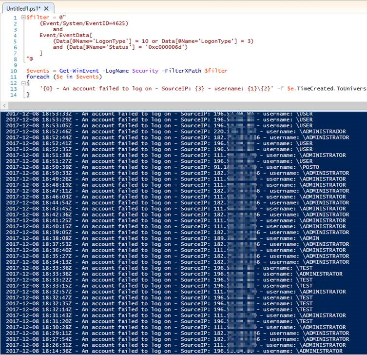 System event logs - PowerShell query